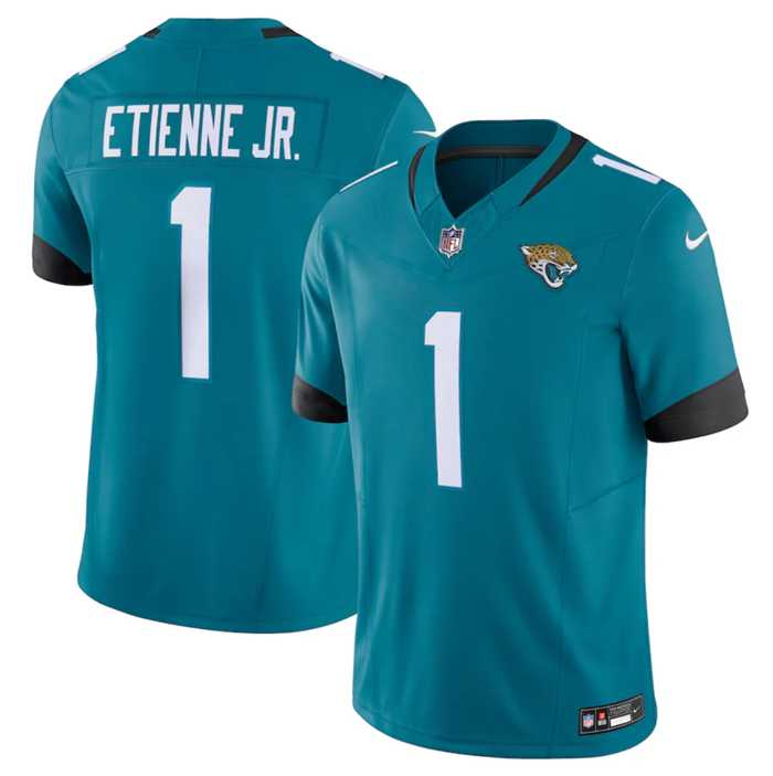 Men & Women & Youth Jacksonville Jaguars #1 Travis Etienne Jr. Teal Vapor Untouchable Limited Stitched Jersey